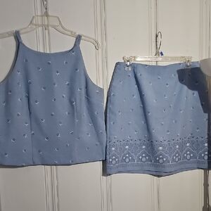 Vintage 2-piece Floral Skirt Set